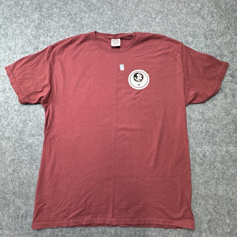 Florida State Seminoles Shirt Mens XL Red NCAA Football ComfortWash Graphic Tee
